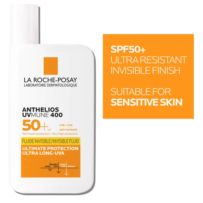 Anthelios UVMune 400 Invisible Fluid SPF 50+ – Sunscreen for Sensitive Skin (50ml)