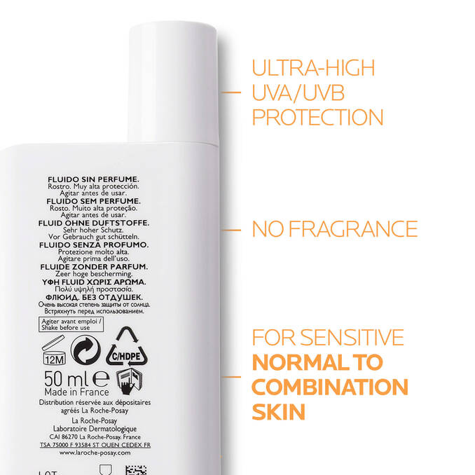 Anthelios UVMune 400 Invisible Fluid SPF 50+ – Sunscreen for Sensitive Skin (50ml)